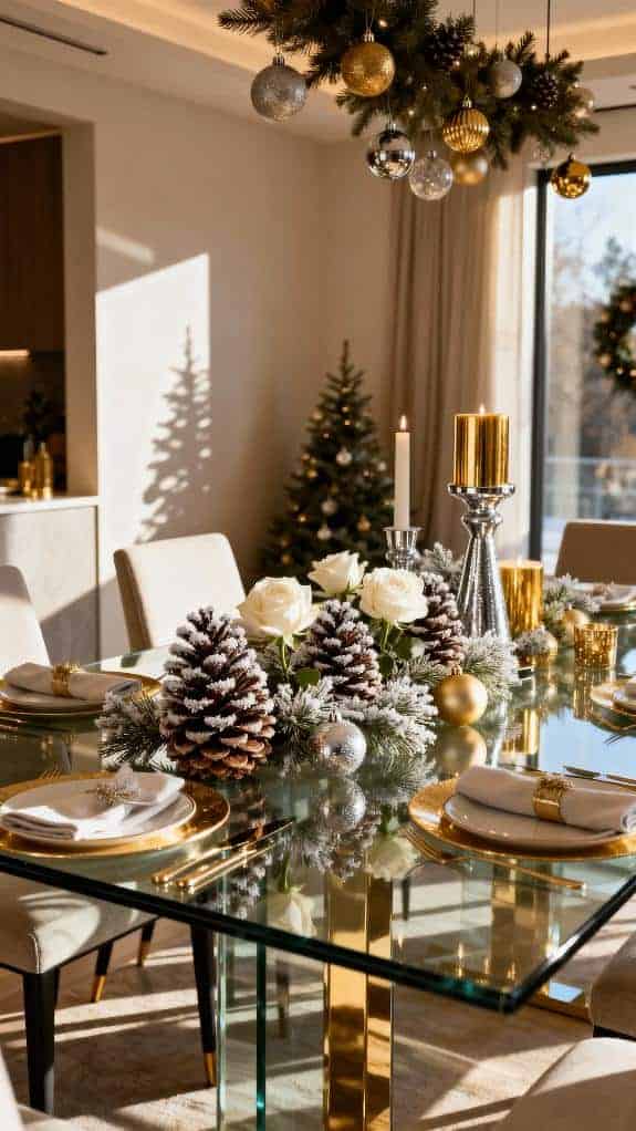 modern holiday dining decor