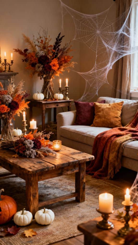 muted fall floral arrangements