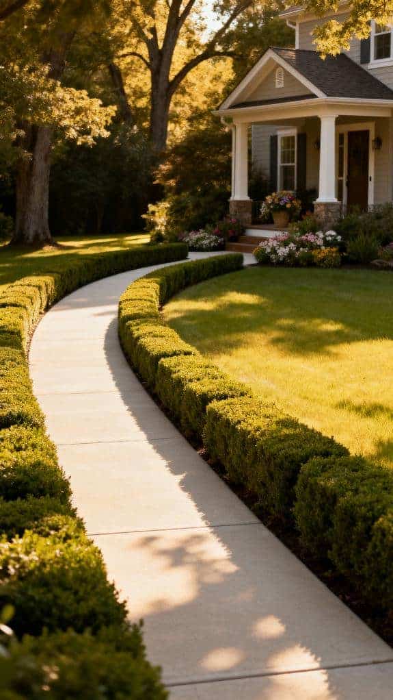 narrow boxwood hedge maintenance
