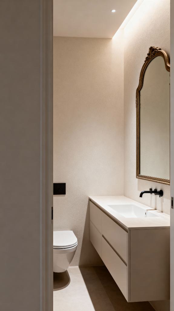 neutral colors slim vanity