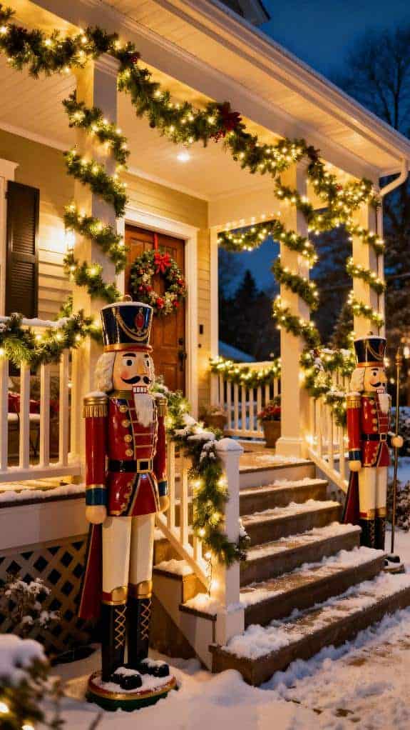 nutcracker porch holiday decorations