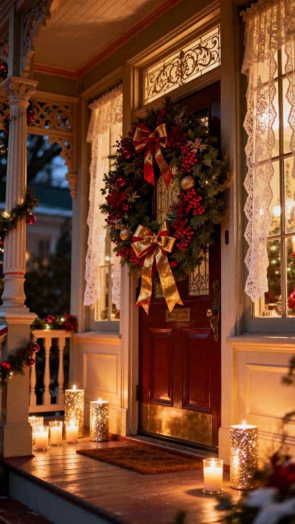 ornate wreath lace curtains