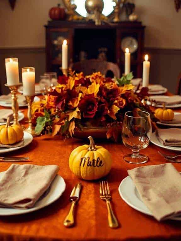 personalized mini pumpkin name tags
