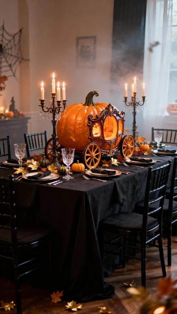 pumpkin carriage centerpiece glow