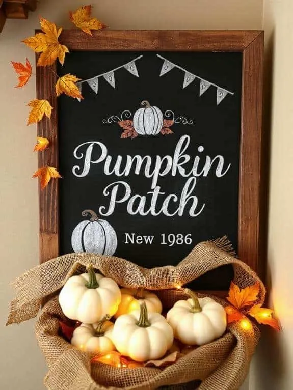 pumpkin patch chalkboard sign
