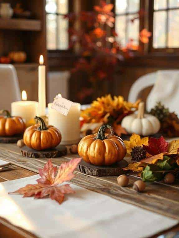 pumpkin place card holders