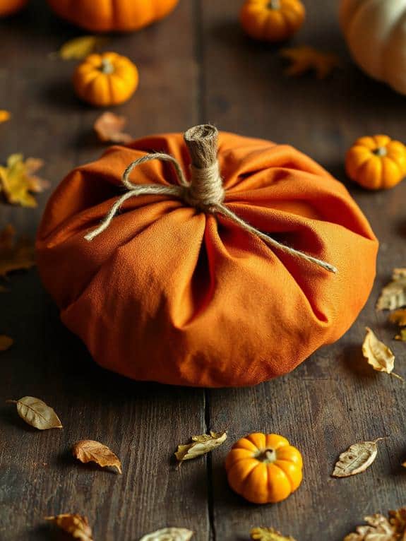 pumpkin pouch napkin decoration
