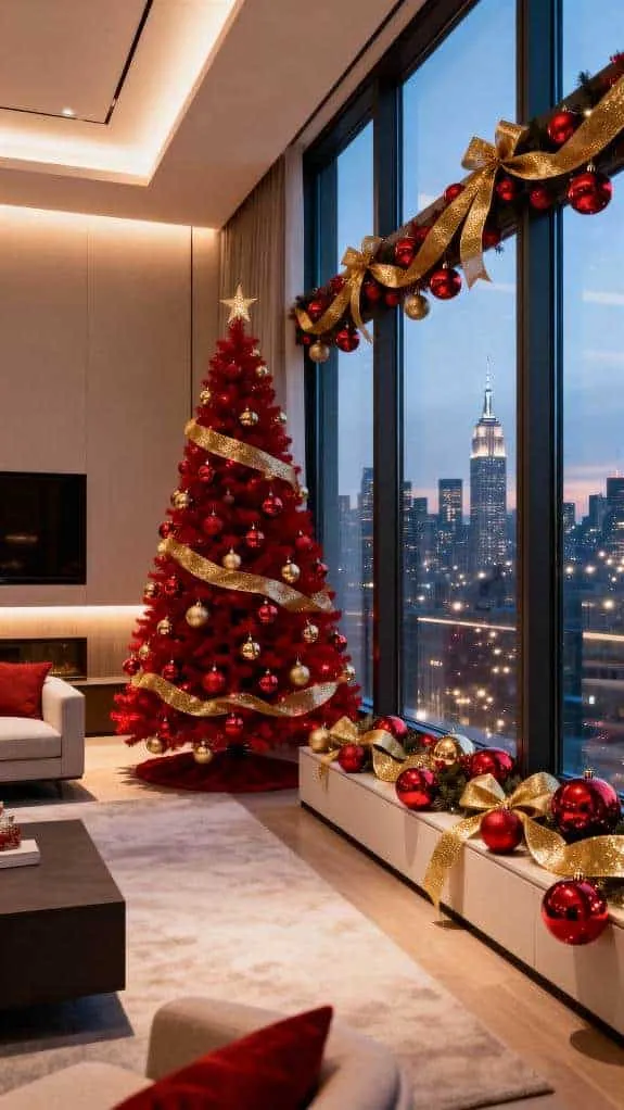 red and gold decorations