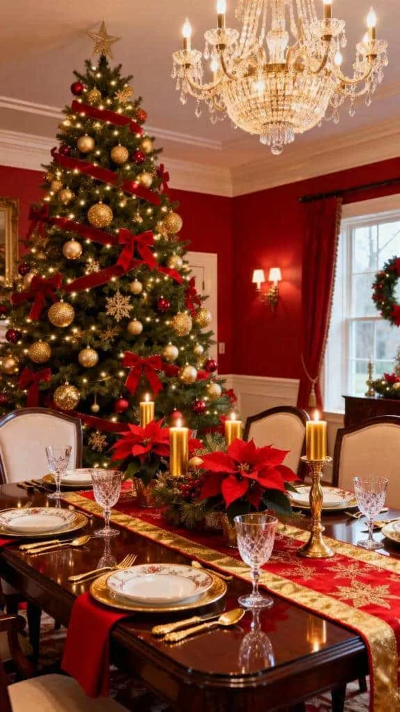 red and gold elegance