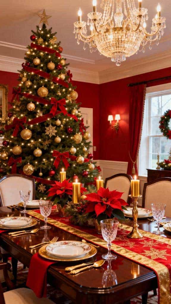 red and gold elegance