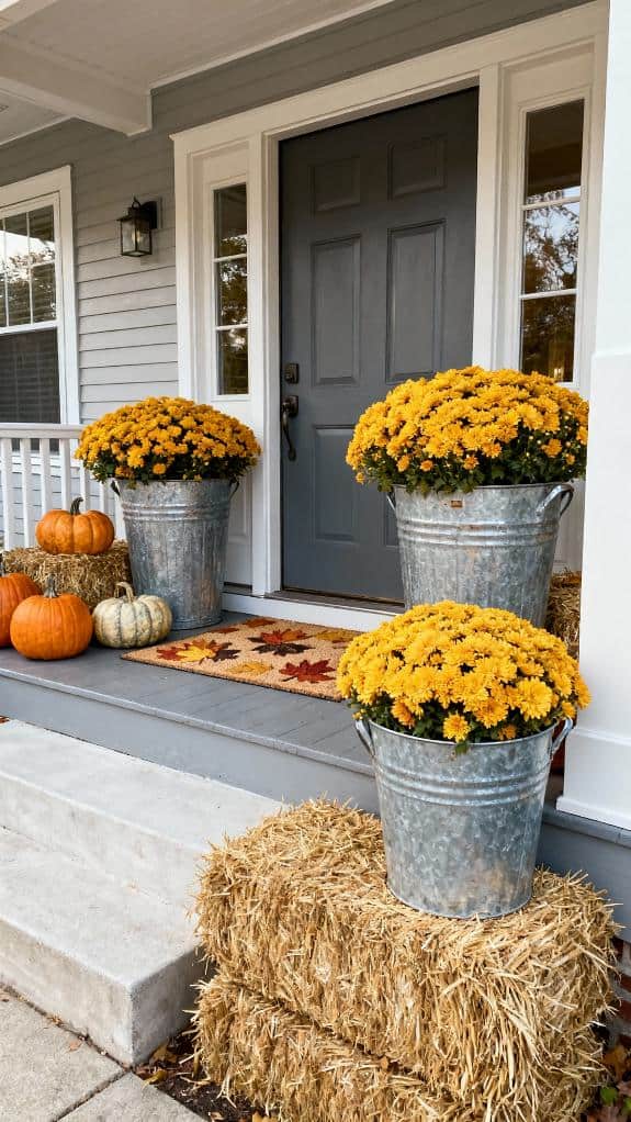 rustic fall porch decor