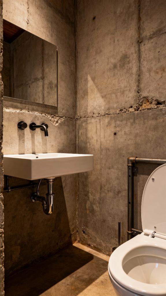 rustic industrial bathroom design