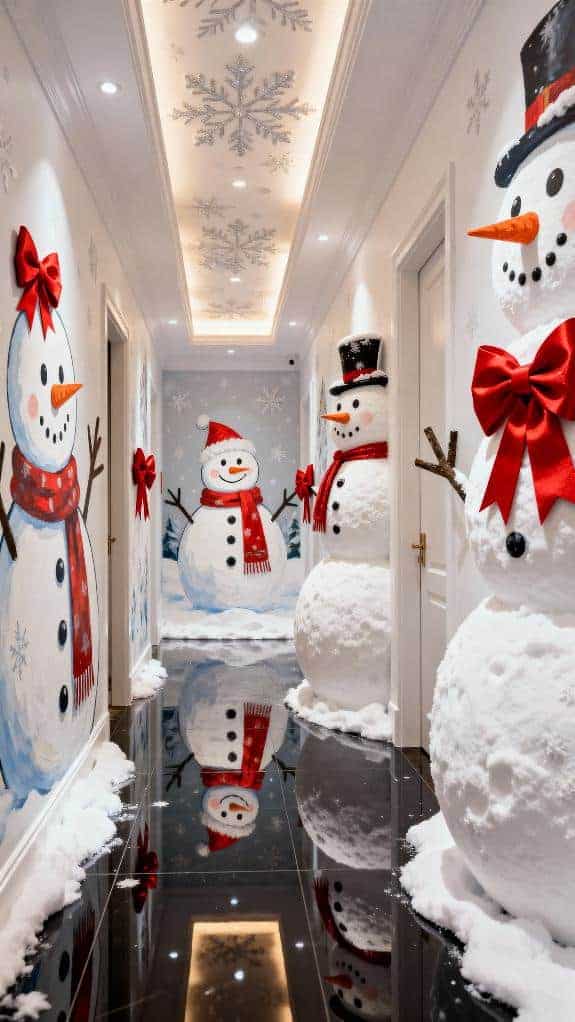 snowman art and bows