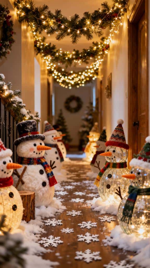 snowman themed winter decorations