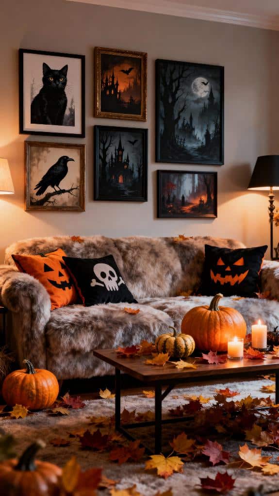 spooky art gallery wall
