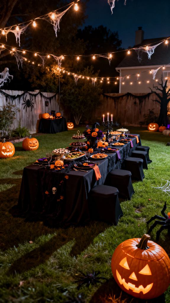 spooky halloween backyard decor