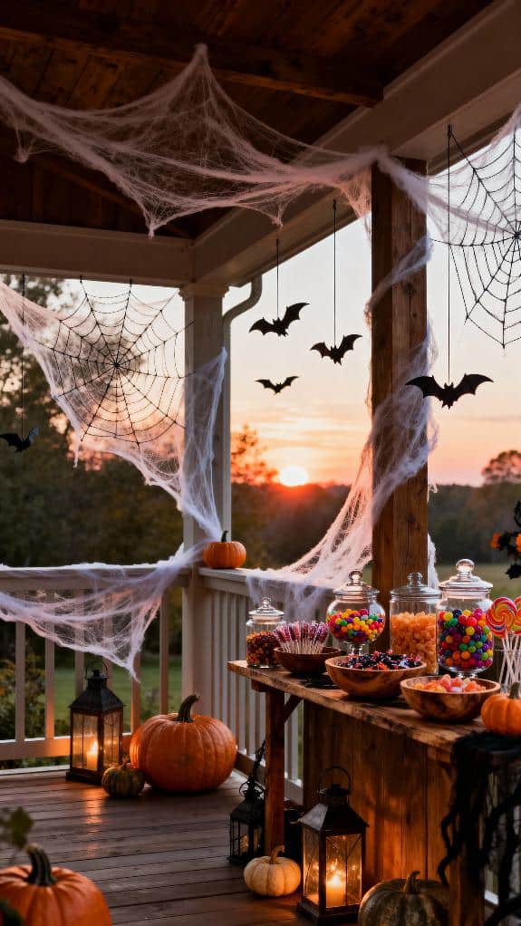 spooky rustic porch decor