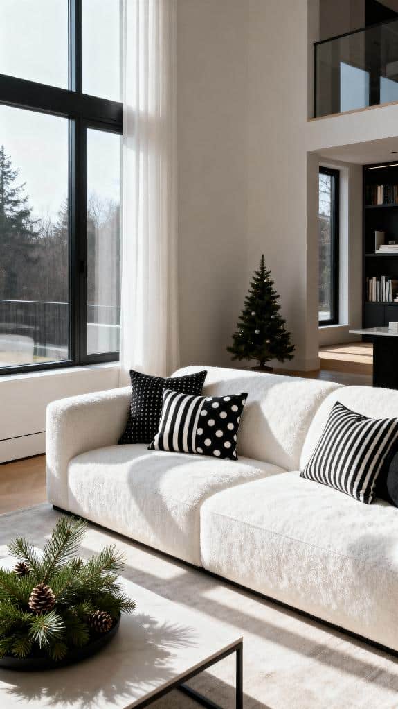 stylish black and white decor