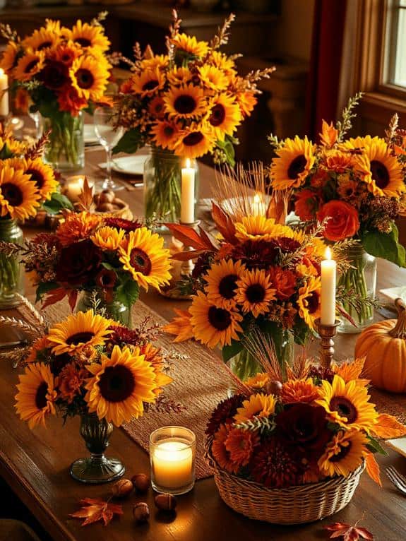 thanksgiving floral table arrangements