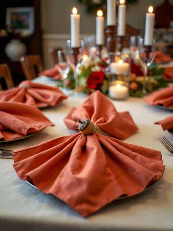 thanksgiving napkin fan accent