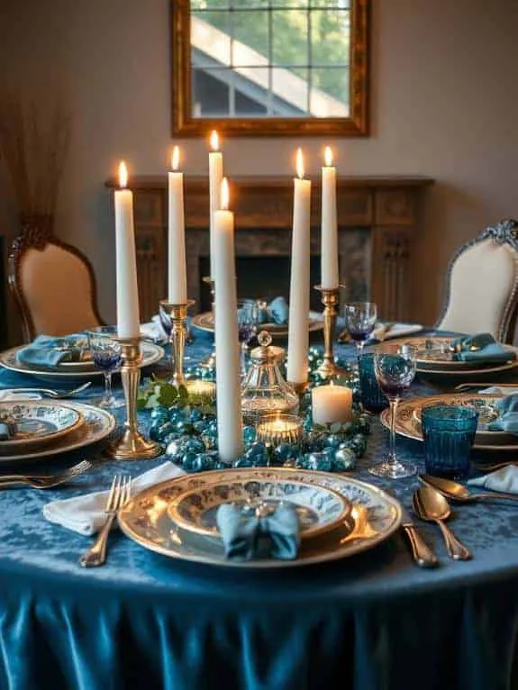 thanksgiving table candle decor