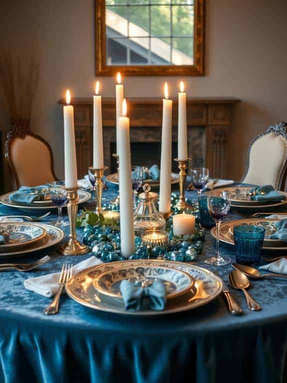 thanksgiving table candle decor