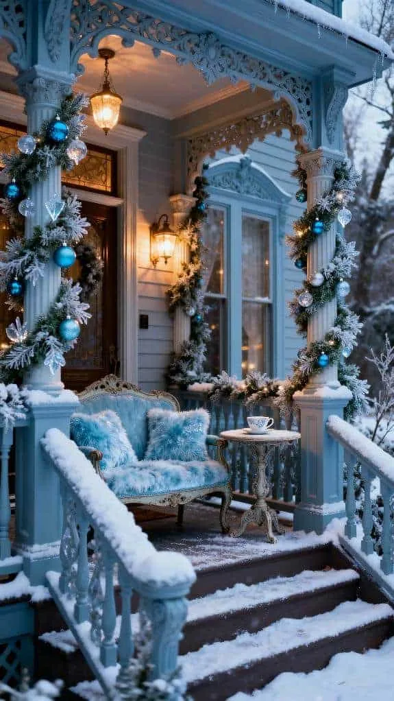 victorian winter porch decor