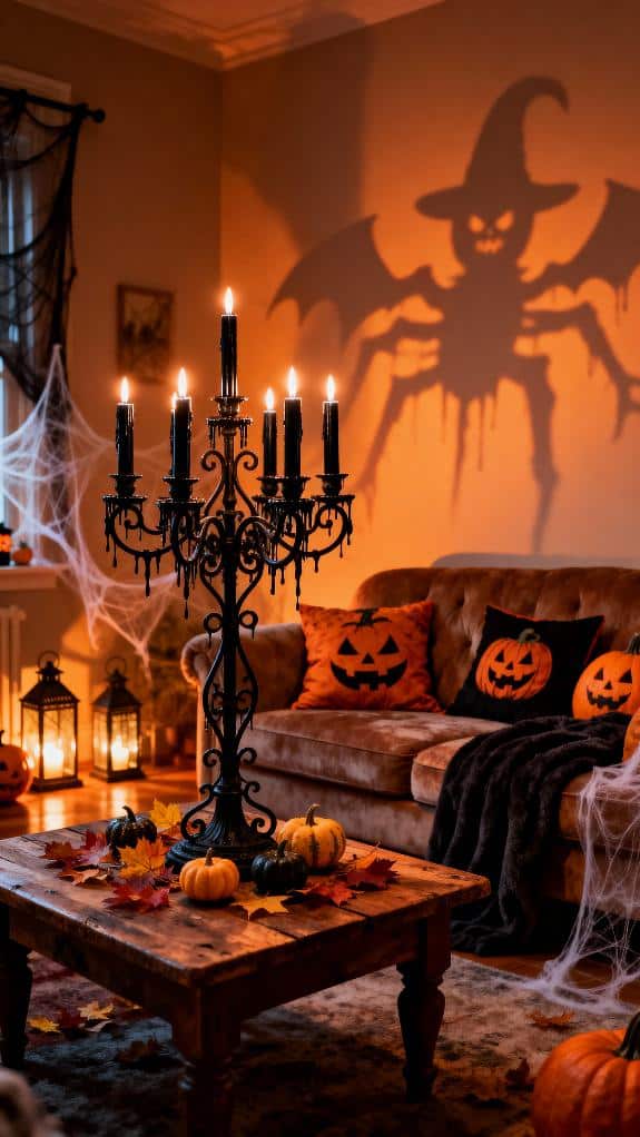 vintage candelabra with candles