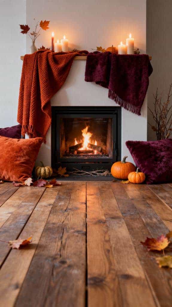 warm minimalist hearth decor