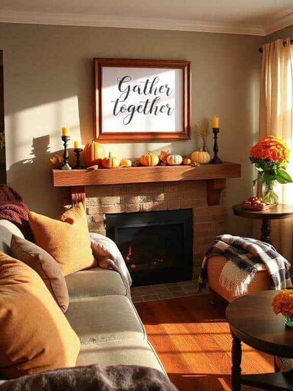 warm thanksgiving living room