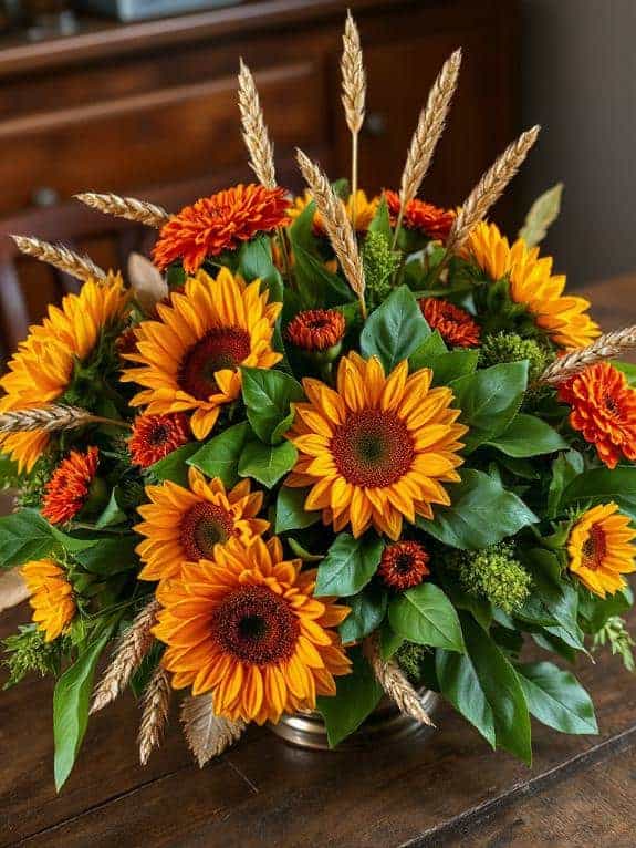 warm thanksgiving table decor
