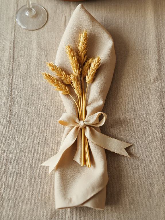 wheat bundle napkin decoration