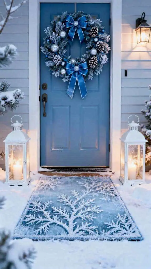 winter front door decor