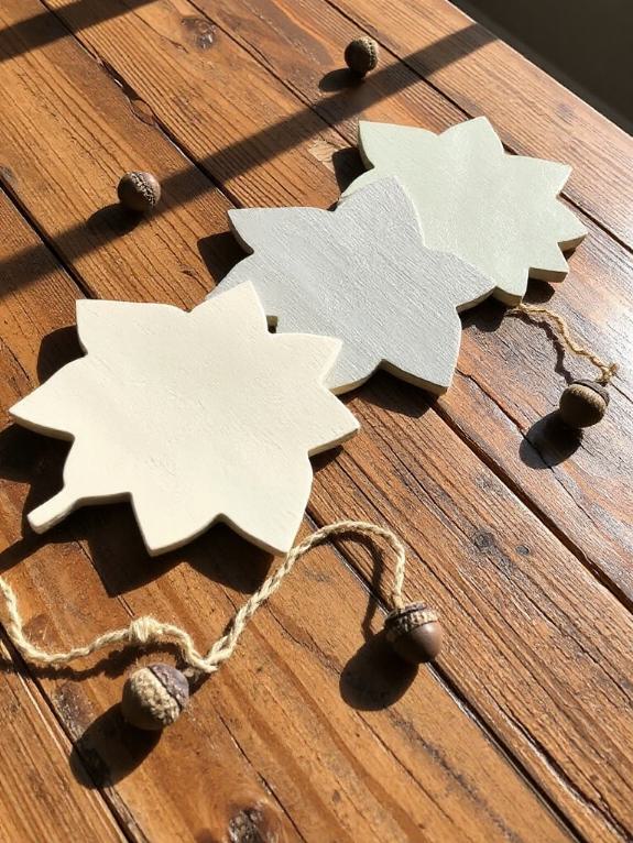 wooden leaf signs display