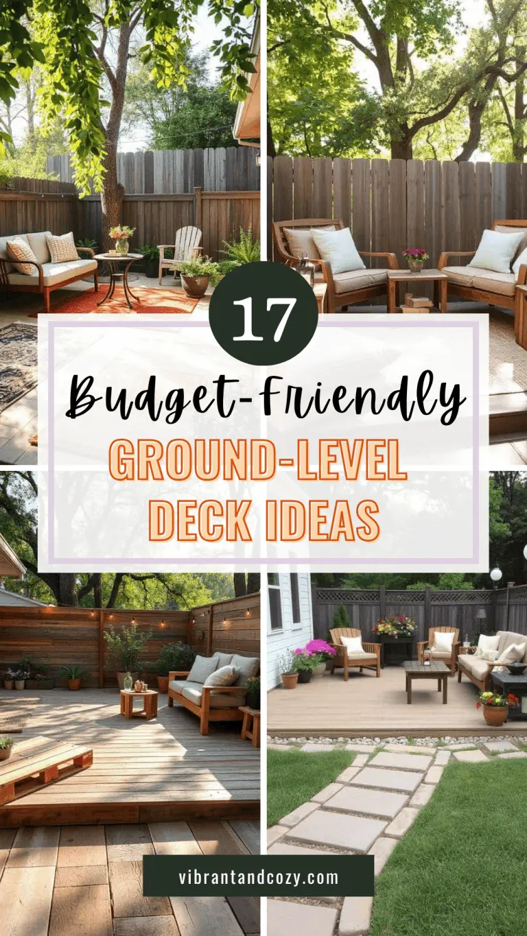 17 Budget-Friendly Ground-Level Deck Ideas For A Cozy Outdoor Retreat