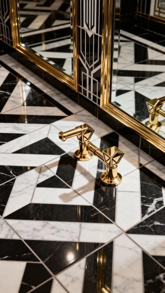 art deco luxury bathroom design