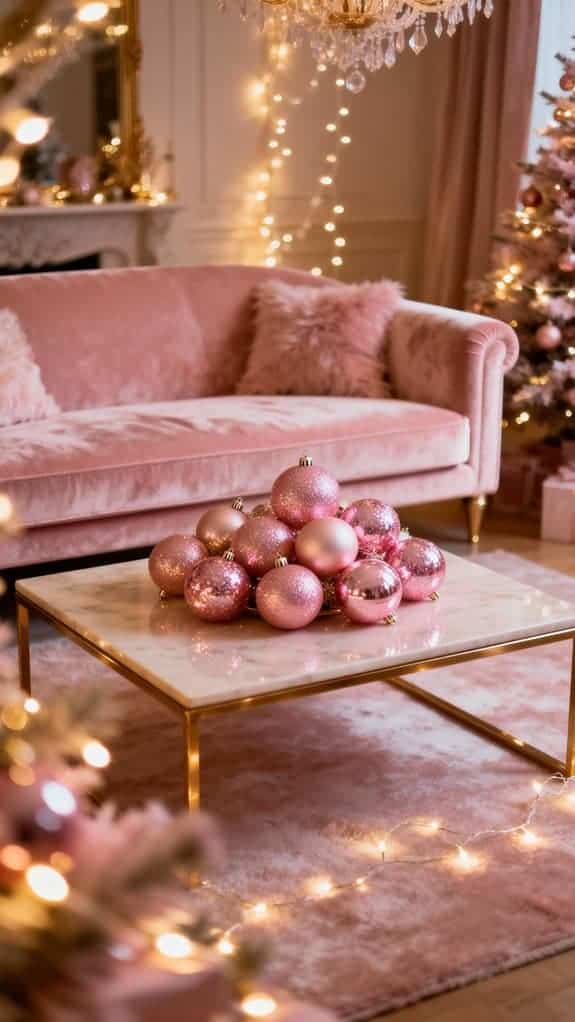 blush velvet sophistication elegant centerpiece