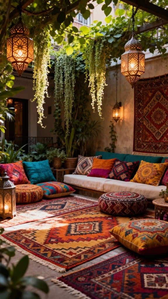 bohemian outdoor oasis design