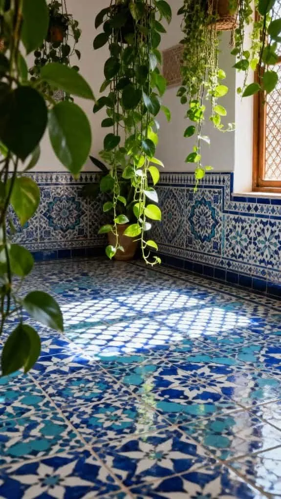 boho chic bathroom oasis
