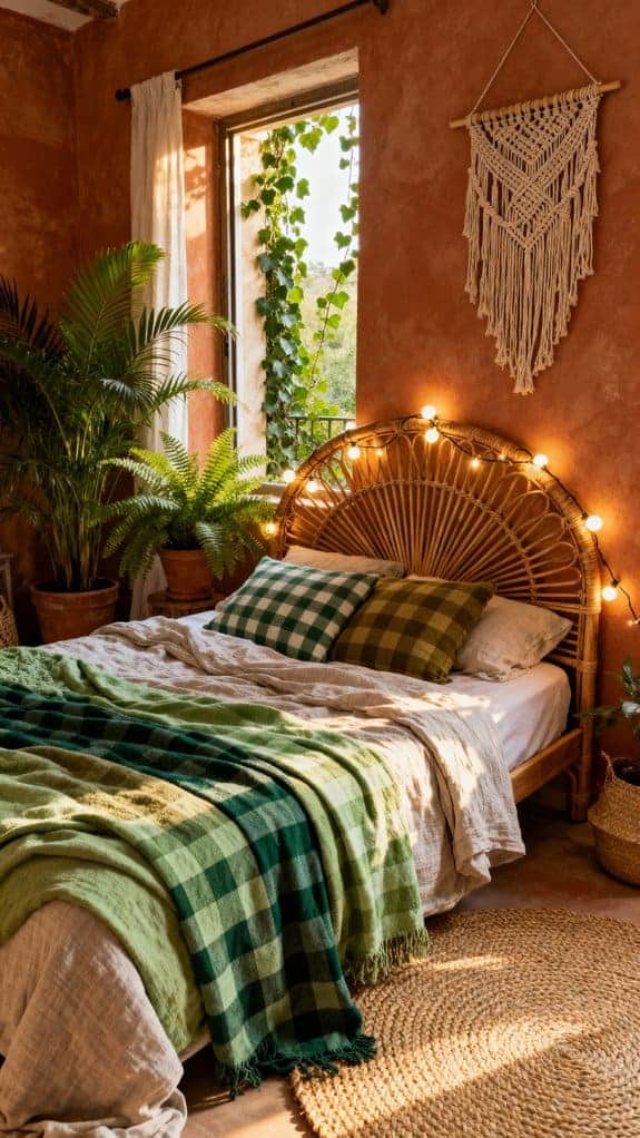 boho chic layered textiles