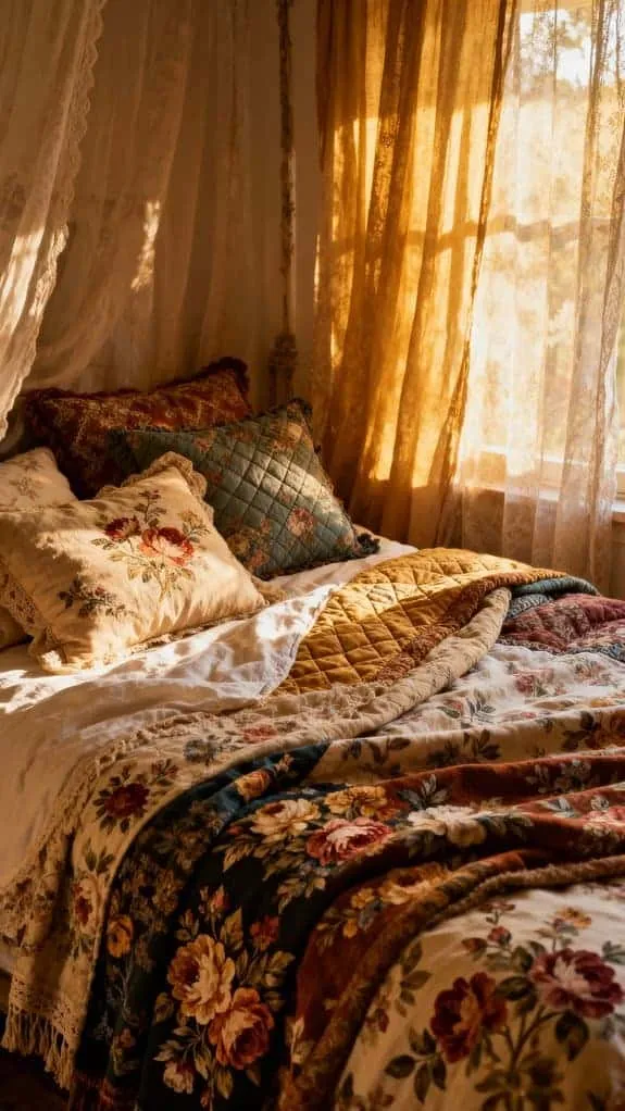 boho layered vintage patterns