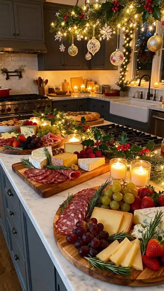 candlelit charcuterie christmas elegance