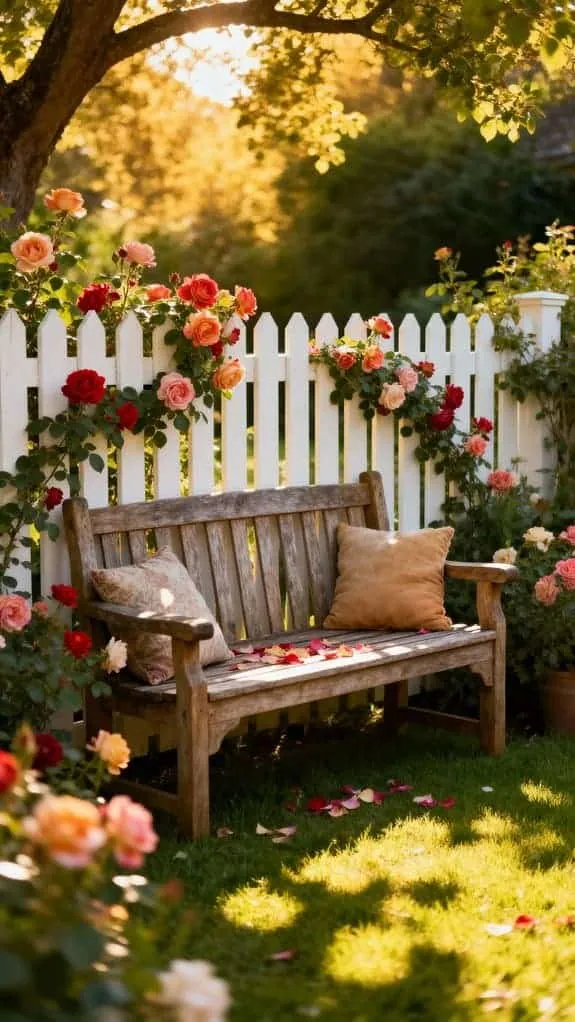 charming rose adorned garden