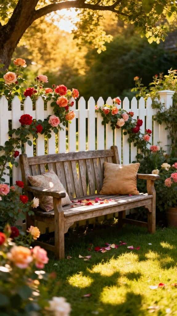 charming rose adorned garden
