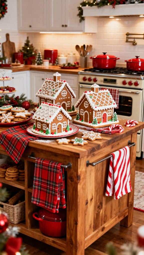 classic red and white kitchen