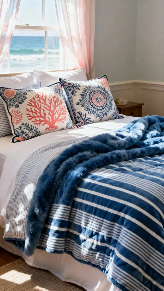 coastal decor with patterns