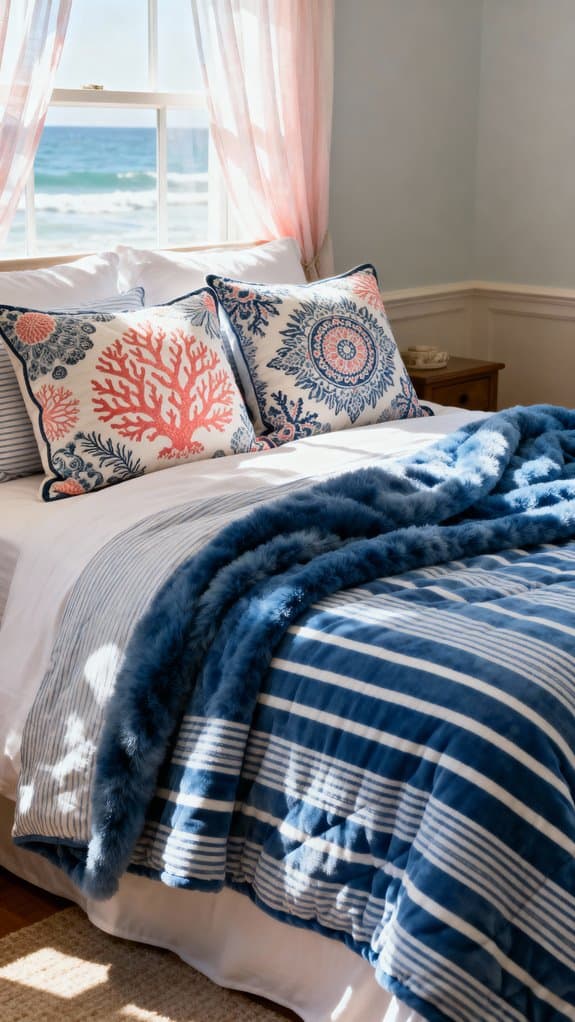 coastal decor with patterns