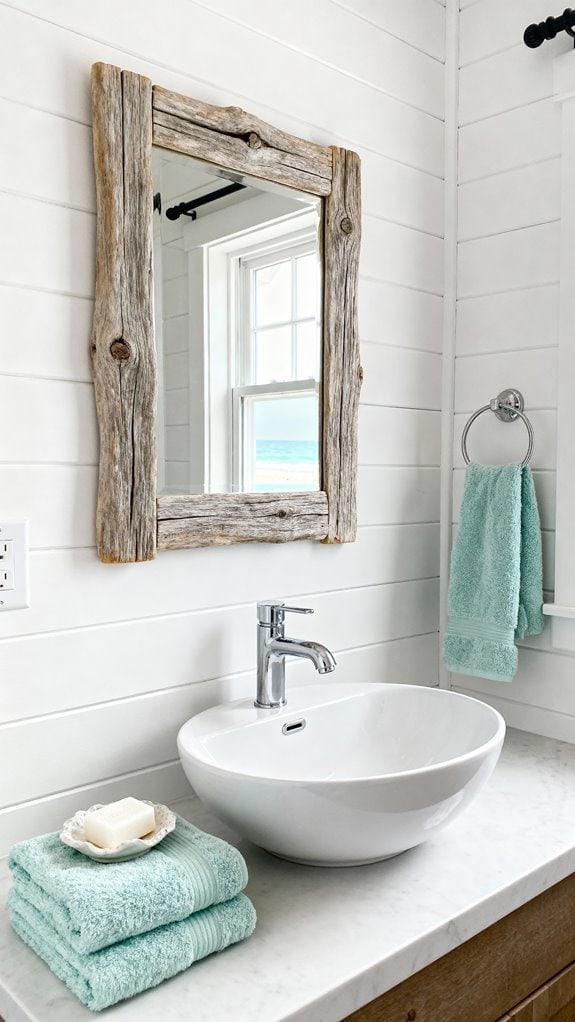 coastal shiplap half bath