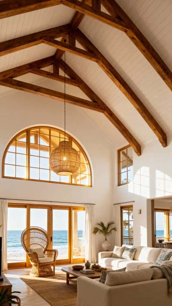 coastal white living room