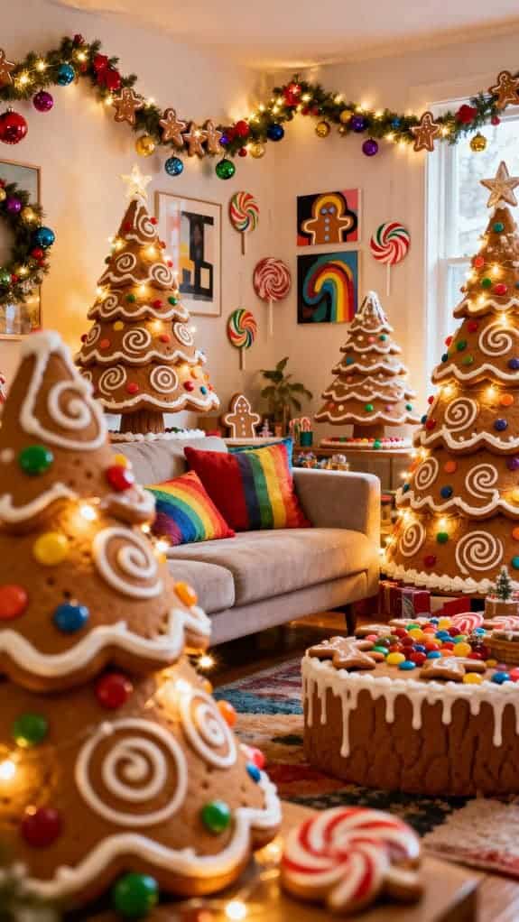 colorful candy gingerbread decor